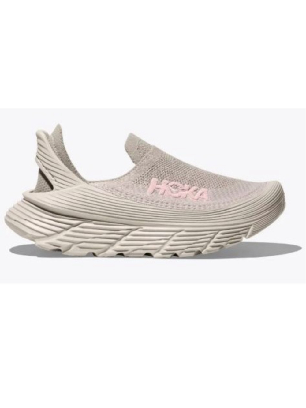 Hoka One U Restore TC in Stucco/Putty/Pink Recovery Slip On Sneakers Sz 10